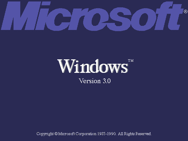 Pantalla de carga de Windows 3.0