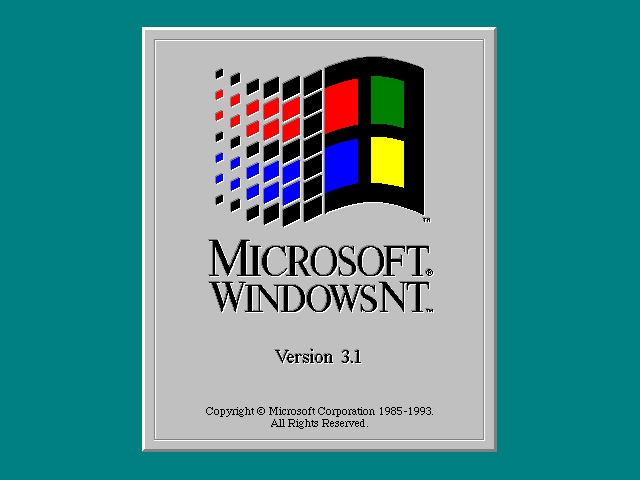 Pantalla de carga de Windows 3.1 NT